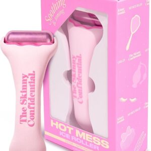 The Skinny Confidential HOT Mess Ice Roller for Face - Facial Roller Skincare Tools Contour, Tighten & De-Puff Skin