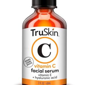 TruSkin Vitamin C Serum – Anti Aging Facial Serum with Vitamin C, Hyaluronic Acid, Vitamin E & More – Brightening Serum for Dark Spots, Even Skin Tone, Eye Area, Fine Lines & Wrinkles, 2 Fl Oz