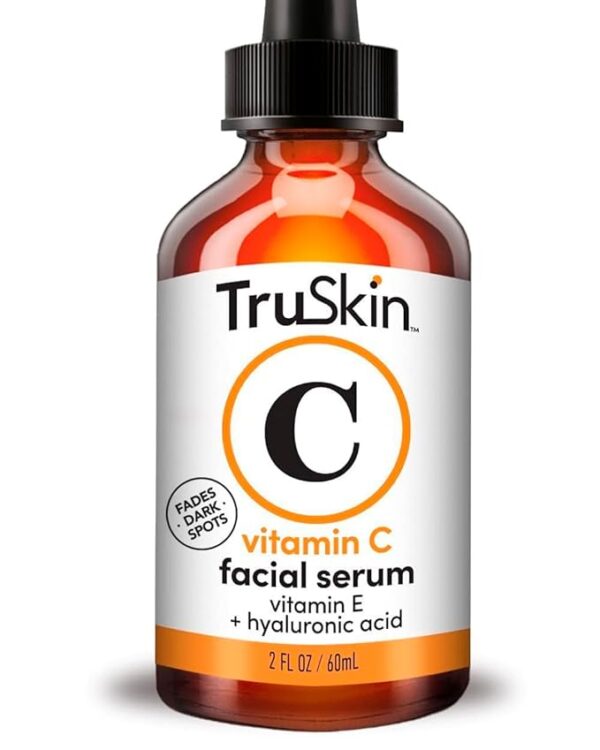 TruSkin Vitamin C Serum – Anti Aging Facial Serum with Vitamin C, Hyaluronic Acid, Vitamin E & More – Brightening Serum for Dark Spots, Even Skin Tone, Eye Area, Fine Lines & Wrinkles, 2 Fl Oz